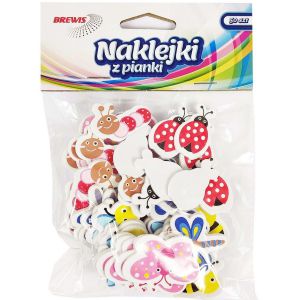 Naklejki z mikrogumy Brewis Owady, 50szt